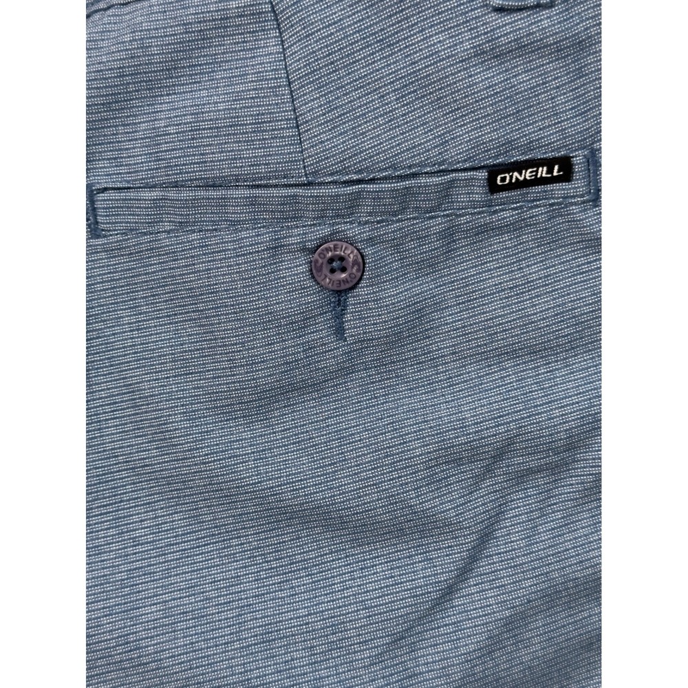O'Neill Mens Hybrid Chino Golf Shorts Blue Micro Stripe Size 33 Stretch - Picture 4 of 11